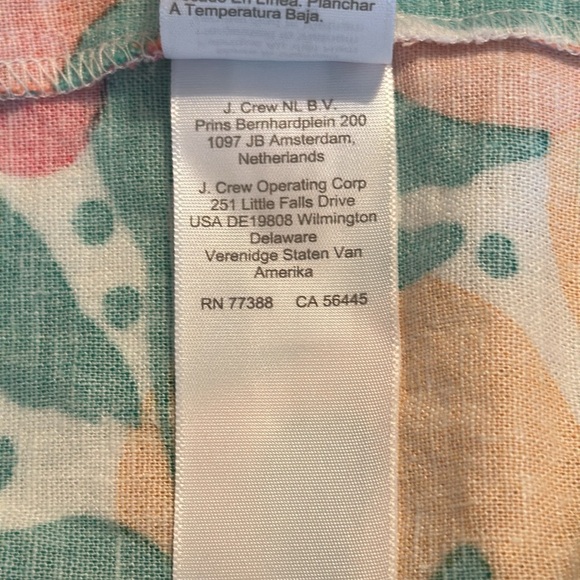 J Crew Linen Blend Bright Fruit Print Shift Dress Size 14🍊🍋 NWT - Picture 7 of 11